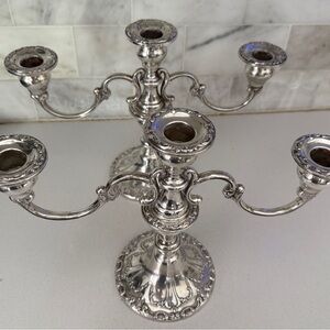 Gorham 749 Sterling Silver Candelabra with Baroque Accents. Chantilly.